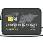 Black Fleet Fuel Card with fuel nozzle for buying gas for fleet vehicles
